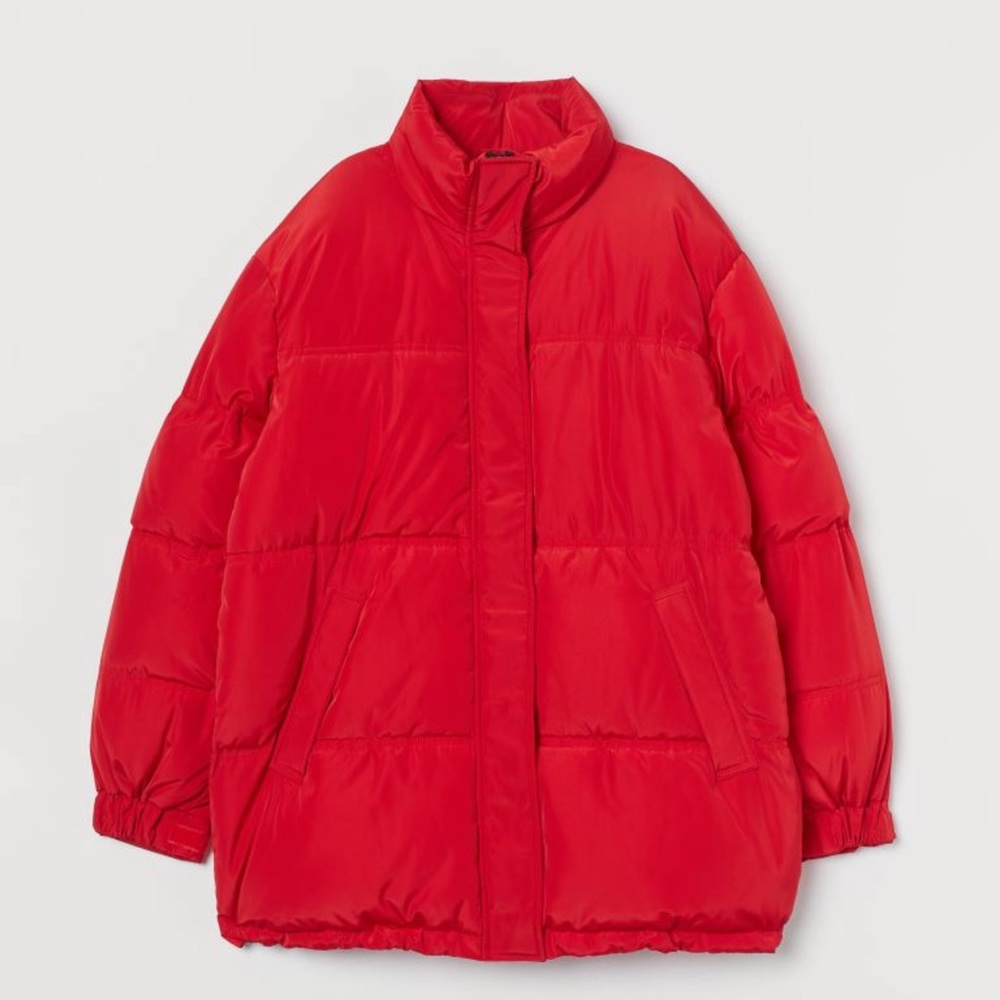 oversized red puffer